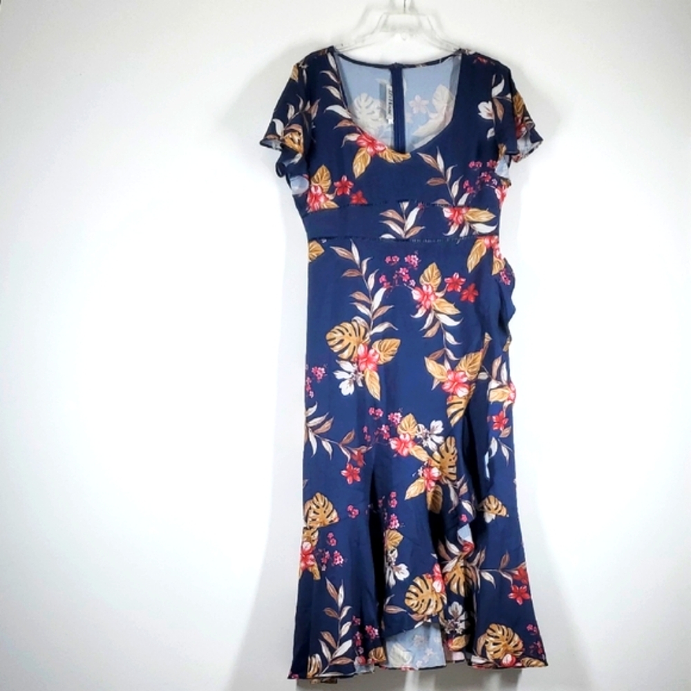 JJs House Navy Floral Midi Dress 12